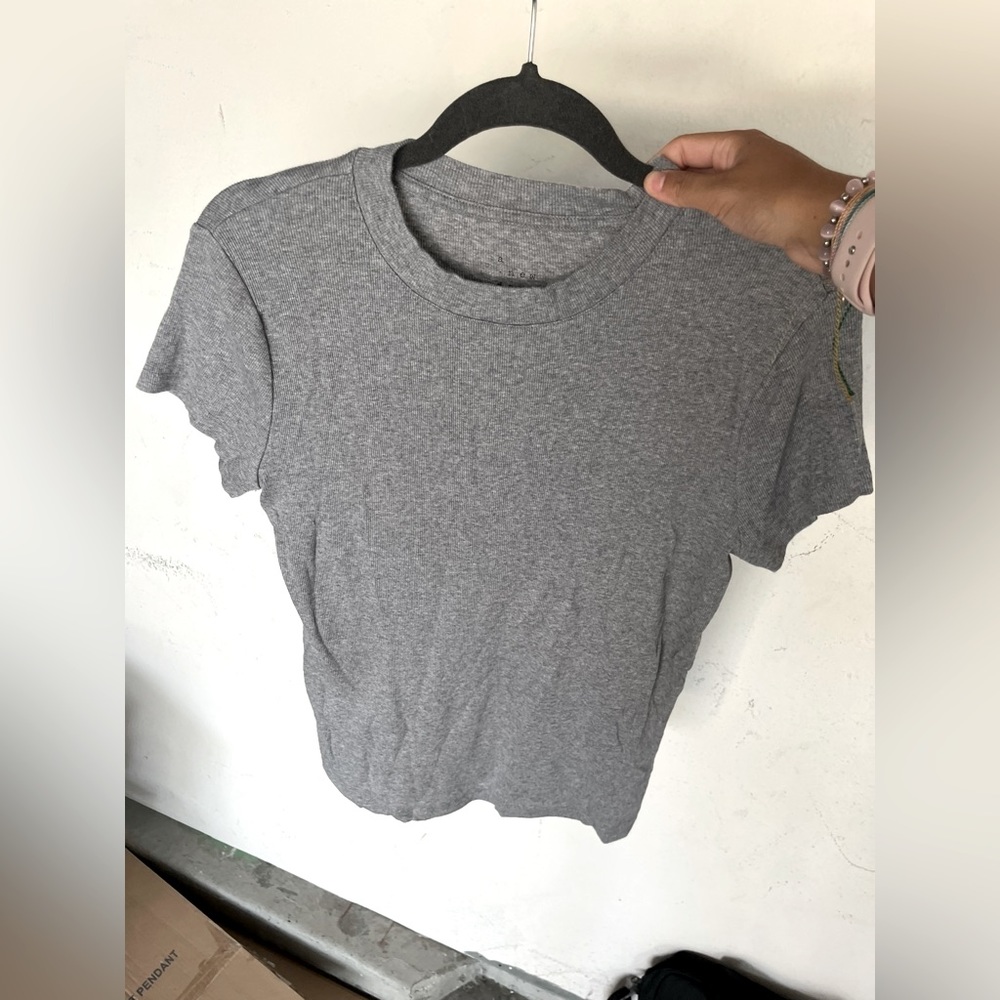 Grey baby tee
